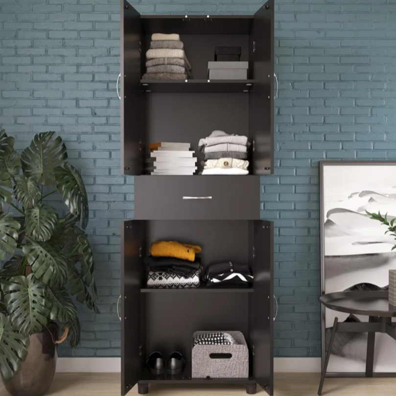 Freestanding 4-Door Storage Cabinet