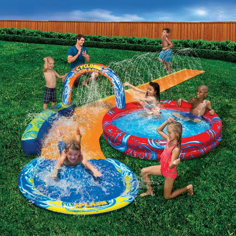 Inflatable 16' Water Slip Slide w/ Pool