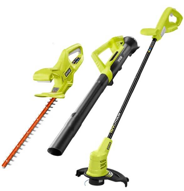 Ryobi ONE+ 18V Cordless String/Hedge Trimmer & Blower