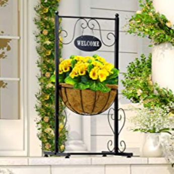 Welcome Sign Metal Planter