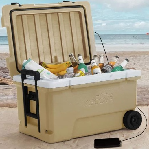 Sunjoy 60-Qt IceCove Cooler w/Solar Panel Charger