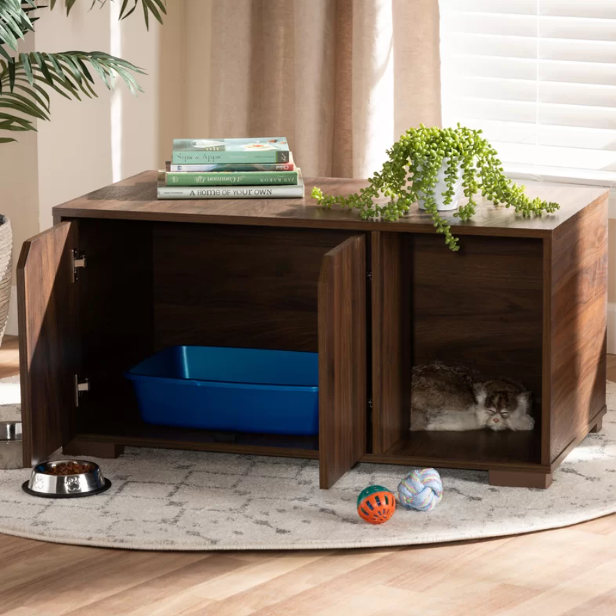 Wood Cat Litter Box Enclosure