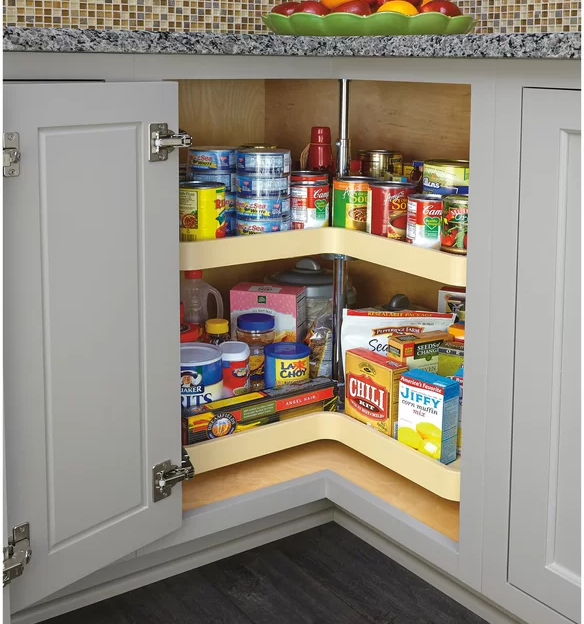 2-Shelf Kitchen Cabinet Lazy Susan