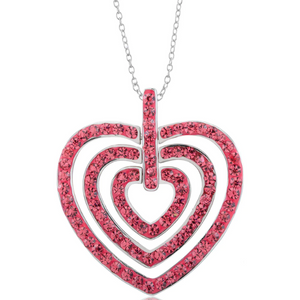 Swarovski Crystal Pink Heart Necklace