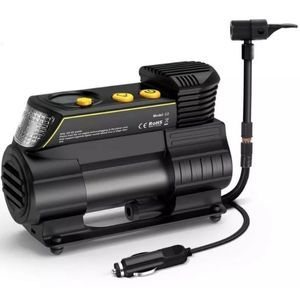 12V DC Portable Tire Inflator w/ LED Light