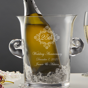 Personalized Anniversary Glass Chiller & Ice Bucket