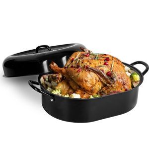 Granitestone Nonstick Oval Roasting Pan w/ Lid