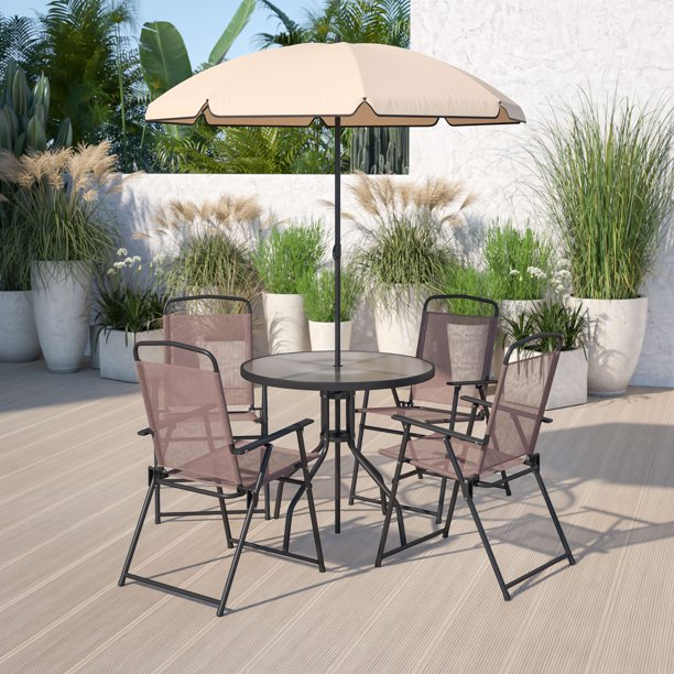 5-Piece Patio Set w/ Umbrella