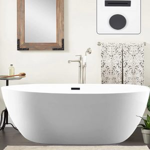 Vanity Art Freestanding Soaking Acrylic Bathtub