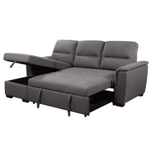 Abbyson Living Upholstered Storage Sectional w/ Pullout Bed