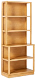 Wood 5-Shelf Bookcase