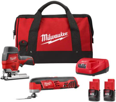 Milwaukee M12 12-Volt Lithium-Ion Cordless Jigsaw & Oscillating Multi-Tool Kit