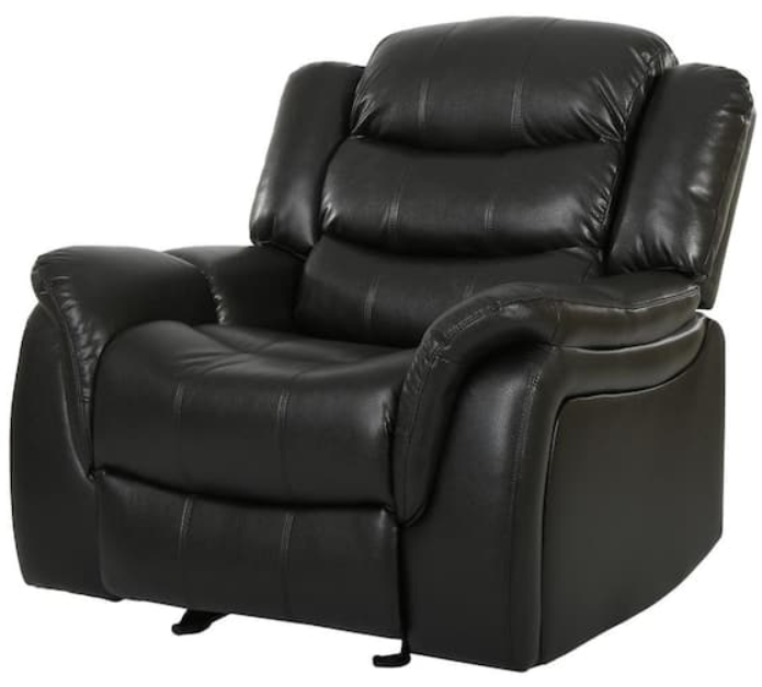 Faux Leather Wall Hugger Glider Recliner