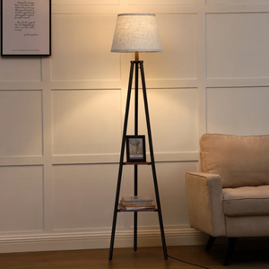 Tripod Floor Lamp w/ Shelves