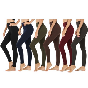 6-Pack Women's Fleece-Lined Leggings