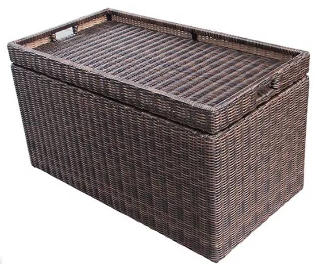 Wicket Patio Storage Coffee Table