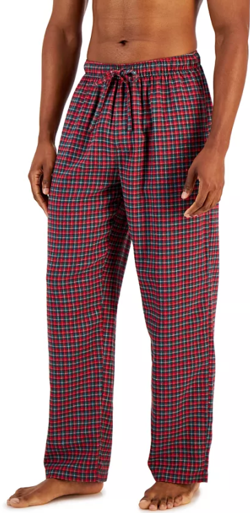 Club Room Men's Plaid Flannel Pajama Pants