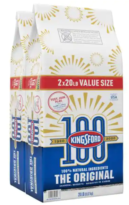 2-Pack Kingsford 20 lbs. Charcoal BBQ Briquettes