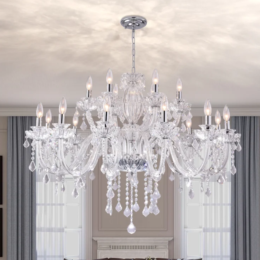 18-Light Crystal Accents Chandelier