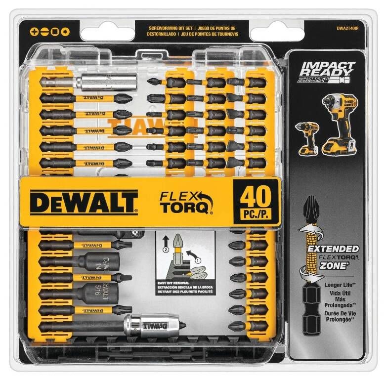 40-Piece DeWalt FlexTorq Screwdriver Bit Set