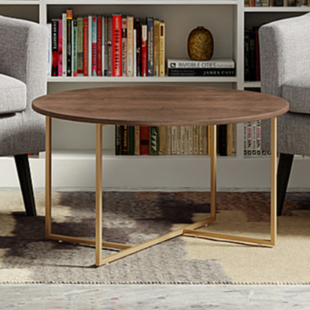 Elle Decor Ines Walnut Coffee Table