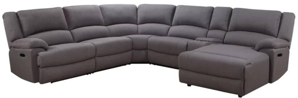 6-Piece Fabric Reclining Sectional