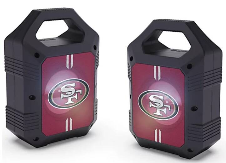 Set of 2 NFL Prime Brand Bluetooth Wireless Speakers