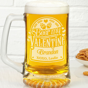 Beer My Valentine Personalized 25oz. Mug