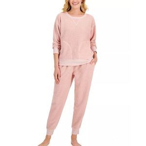 Women's Solid Sherpa Pajama Set