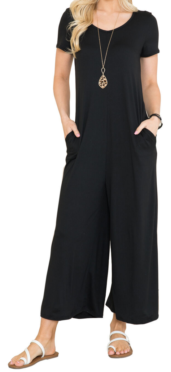 Low Back Solid Jumpsuit