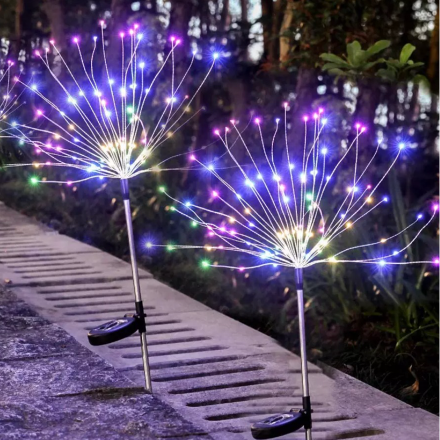 2-Pack Solar Outdoor Firework Lights