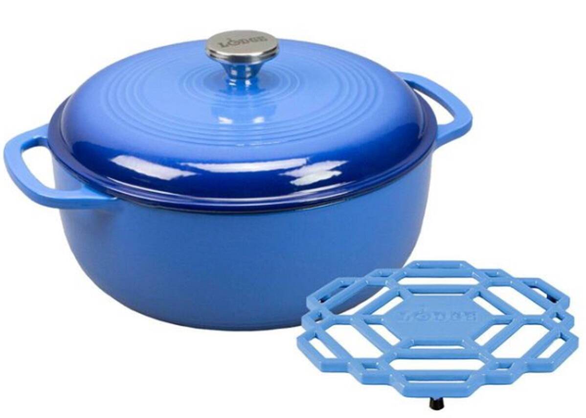 Lodge 6-Qt Cast Iron Enamel Dutch Oven