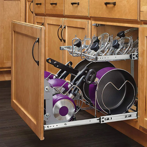 Kitchen Pull-Out Cabinet Pot Organizer