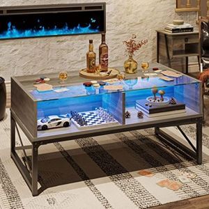 Bestier Glass LED Coffee Table