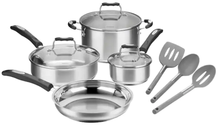 Cuisinart 10-Piece Stainless Steel Cookware Set