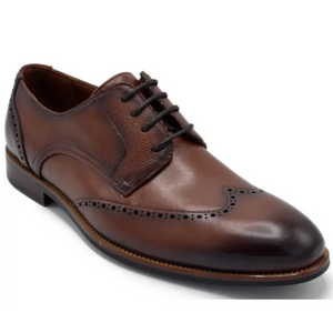 Aston Marc Men's Lizard Embossed Derby Shoes