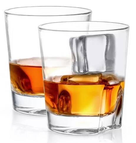 Set of 2 Old Fashioned Whiskey Glasses