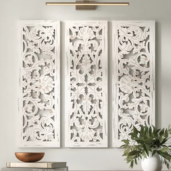 3-Piece Carved Ornate Wall Décor Set