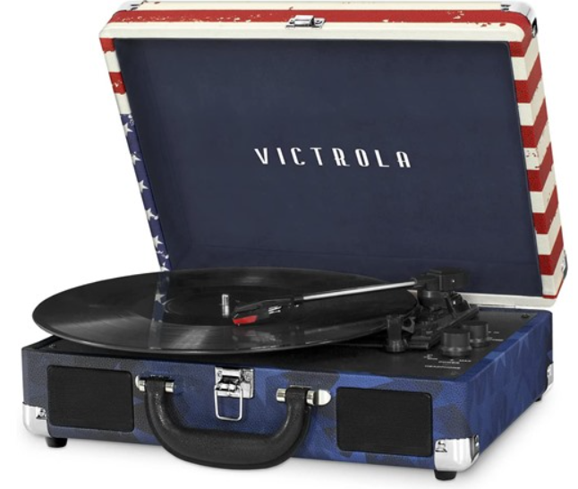 Victrola 3-Speed Bluetooth Portable Record Player w/ Built-in Speakers