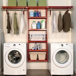 Wood Wall Mount Laundry Room Organizer