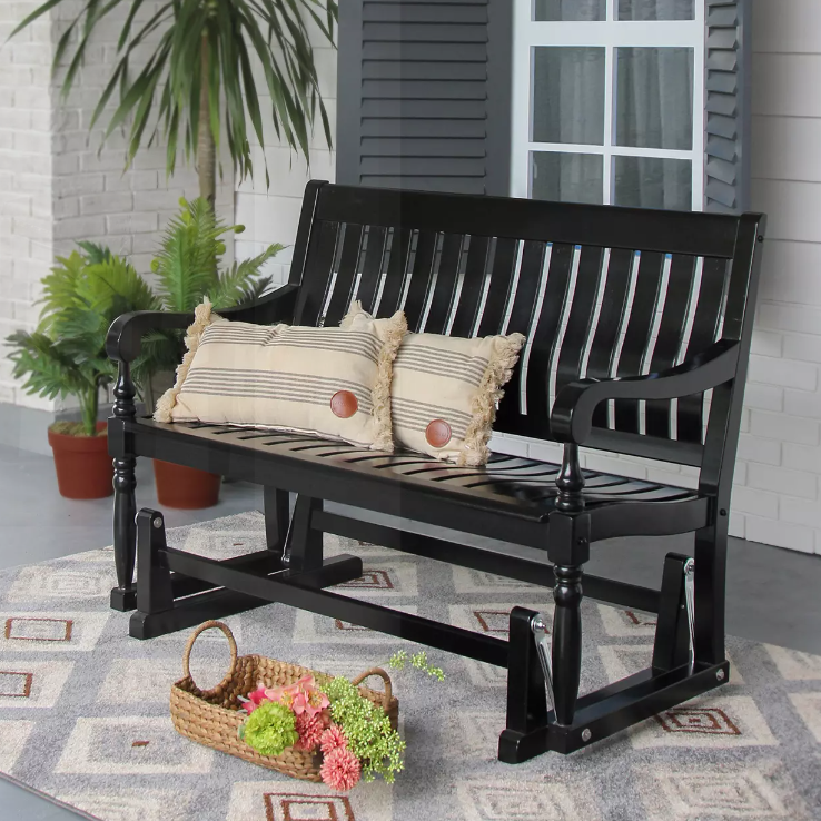 Wood Glider Bench