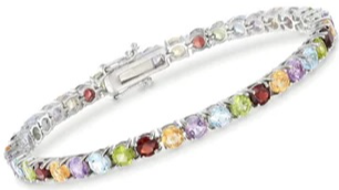 6.50 CTW Multi-Gemstone Tennis Bracelet