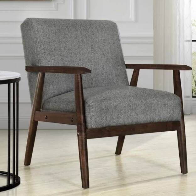 Upholstered Wood Frame Armchair