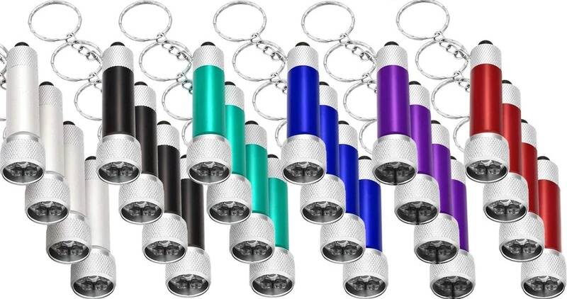 30-Pack LED Flashlight Keychains