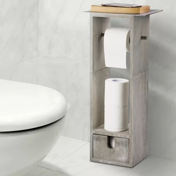 Rustic Wood Toilet Paper Holder