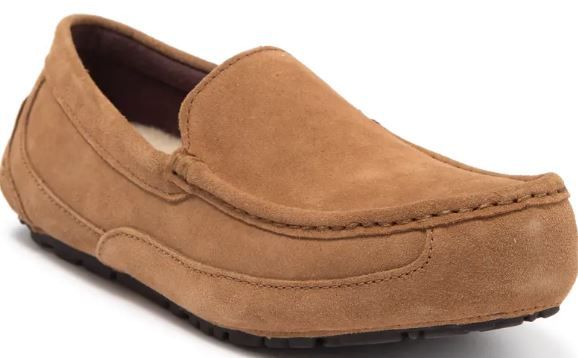 UGG Men's Faux Wool-Lined Suede Slippers