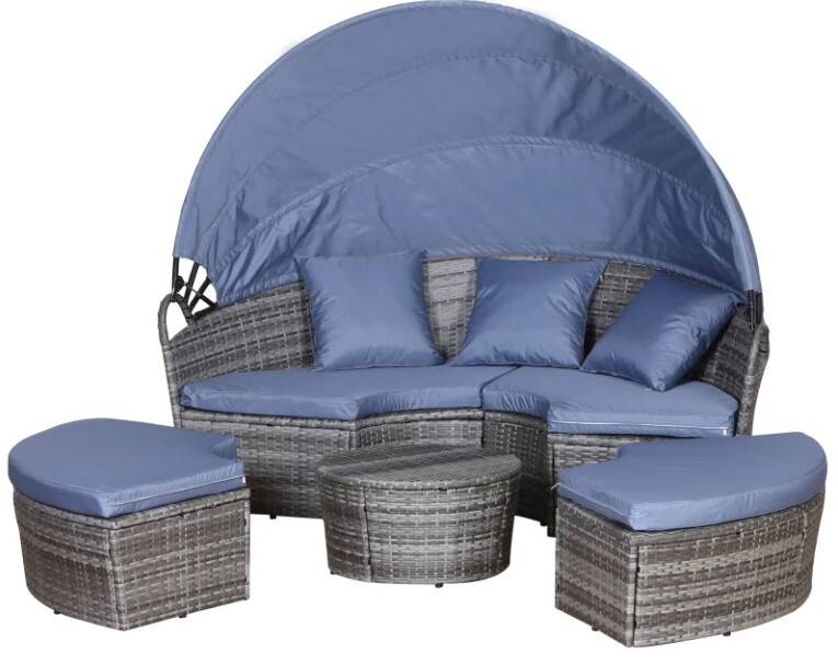 4-Piece Cushioned Outdoor Conversational Sofa Set