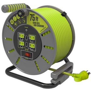 Masterplug 75' Extension Cord Reel w/ 2 USB Ports