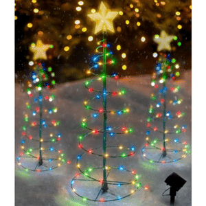 2-Pack Solar LED Christmas Tree Decor