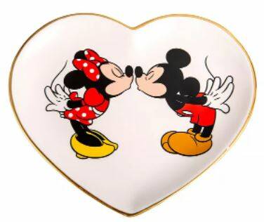 Disney Mickey & Minnie Heart Trinket Dish